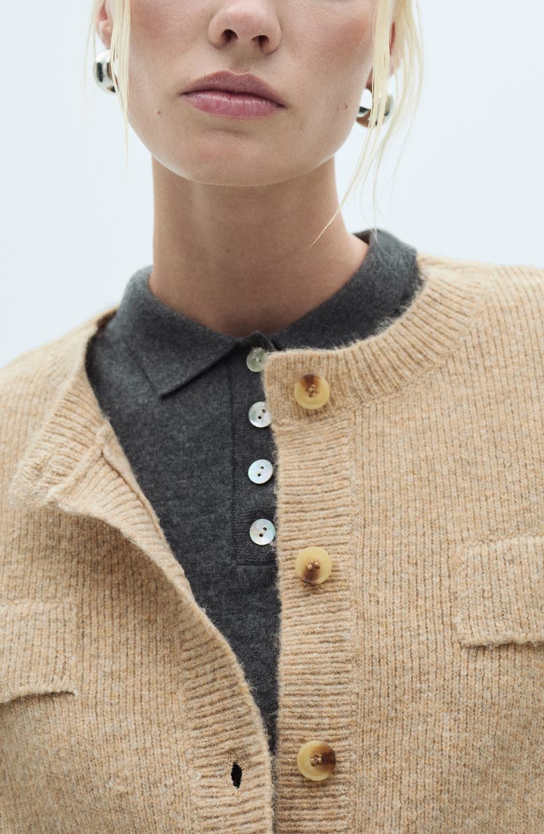 MANGO Rib Stitch Cardigan, Alternate, color, 