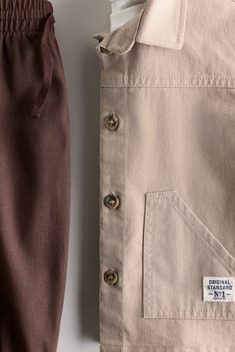 3-piece Cotton Set, Alternate, color, Light beige/brown