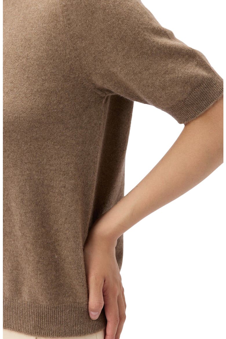 Elbow-Length Sleeve Cashmere Sweater, Alternate, color, taupe