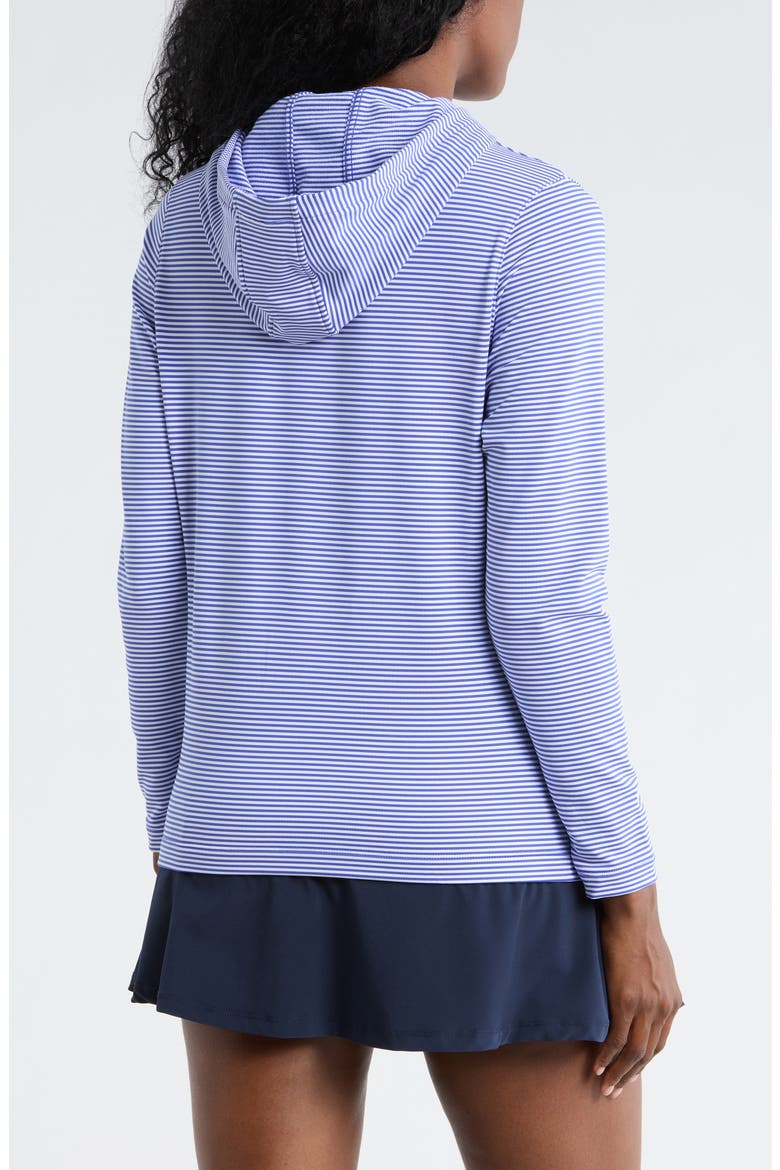 Pine Vista Stripe Performance Hoodie, Alternate, color, PACIFIC BLUE / WHITE