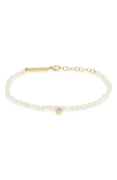 Pearl & Diamond Bracelet