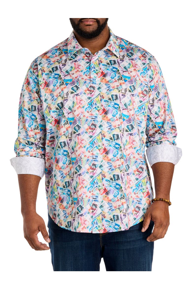 Big & Tall  Vacation Fund Sport Shirt, Main, color, MULTI