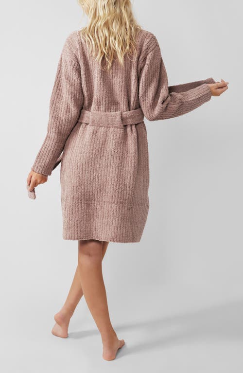 Sunday Citizen Snug Rib Cardigan Robe In Pink