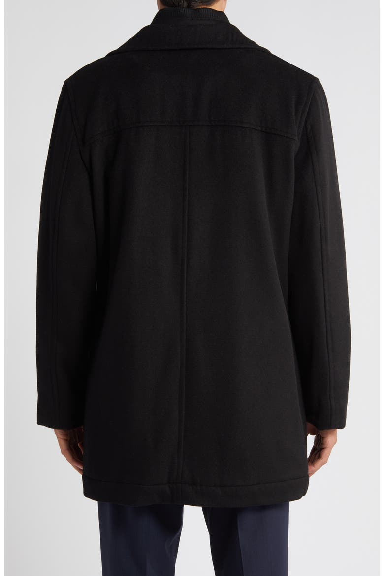 MacBeth Wool Blend Coat with Bib, Alternate, color, BLACK