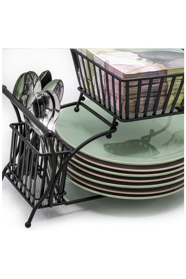 Utensil Buffet Caddy, Alternate, color, BLACK1