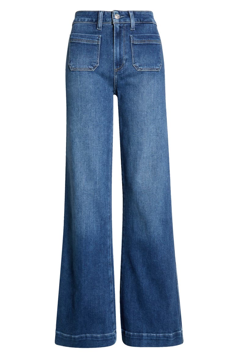 Leenah Patch Pocket Wide Leg Jeans, Main, color, HANCOCK