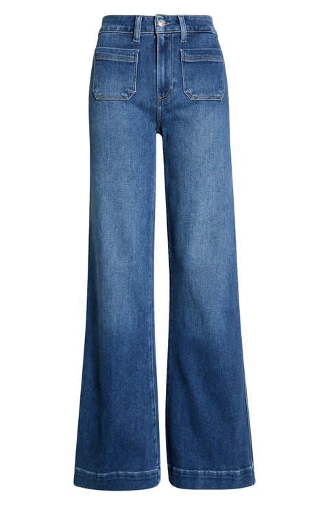 Leenah Patch Pocket Wide Leg Jeans