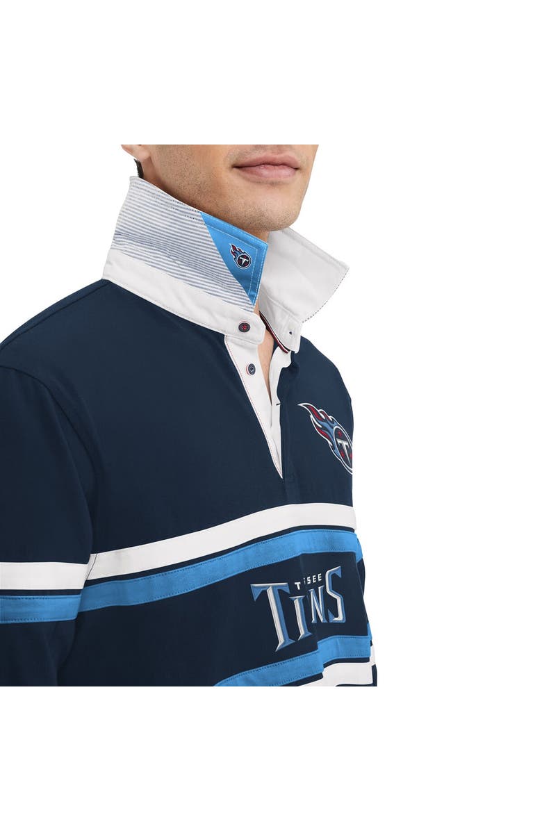 Tommy Hilfiger Men's Tommy Hilfiger Navy Tennessee Titans Cory Varsity Rugby Long Sleeve T-Shirt, Alternate, color, Navy