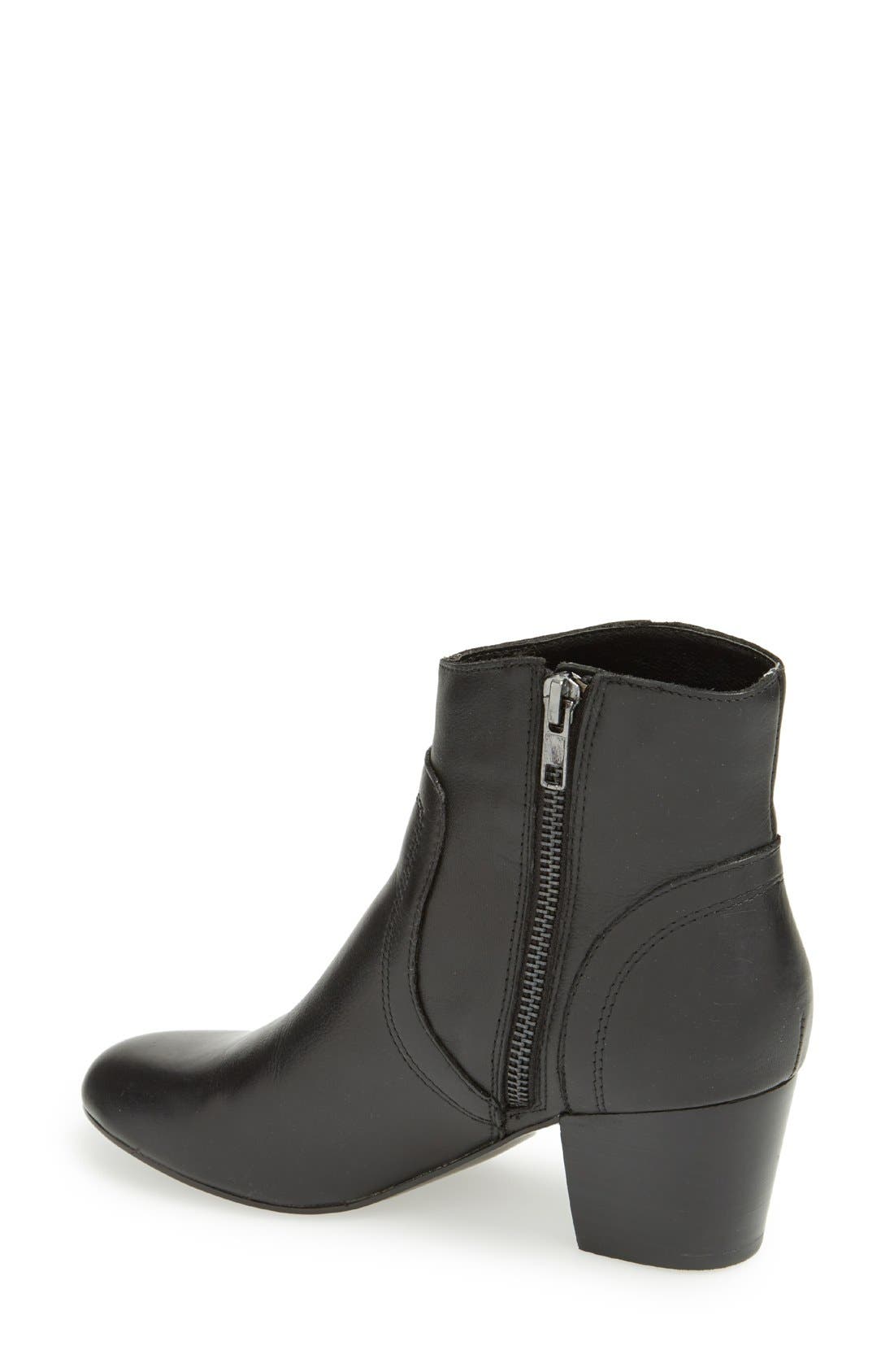 'Porcha' Ankle Bootie, Alternate, color, BLACK LEATHER