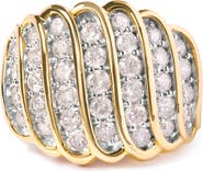 Haus of Brilliance 10 Yellow Gold 2.00 Cttw Diamond Multi Row Cocktail Band Ring