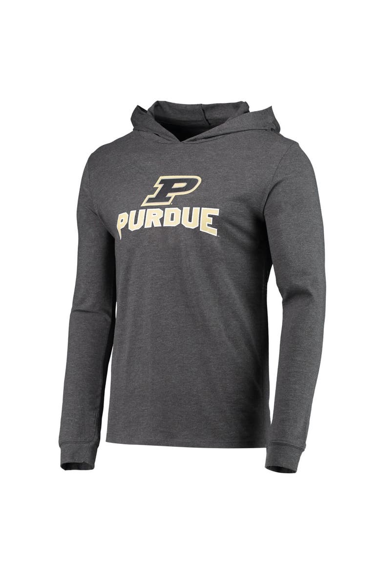 Men's Concepts Sport Gold/Heather Charcoal Purdue Boilermakers Meter Long Sleeve Hoodie T-Shirt & Jogger Pajama Set, Alternate, color, Gold