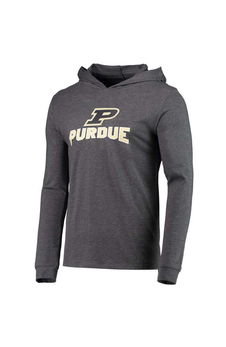 CONCEPTS SPORT Men's Concepts Sport Gold/Heather Charcoal Purdue Boilermakers Meter Long Sleeve Hoodie T-Shirt & Jogger Pajama Set, Alternate, color,
