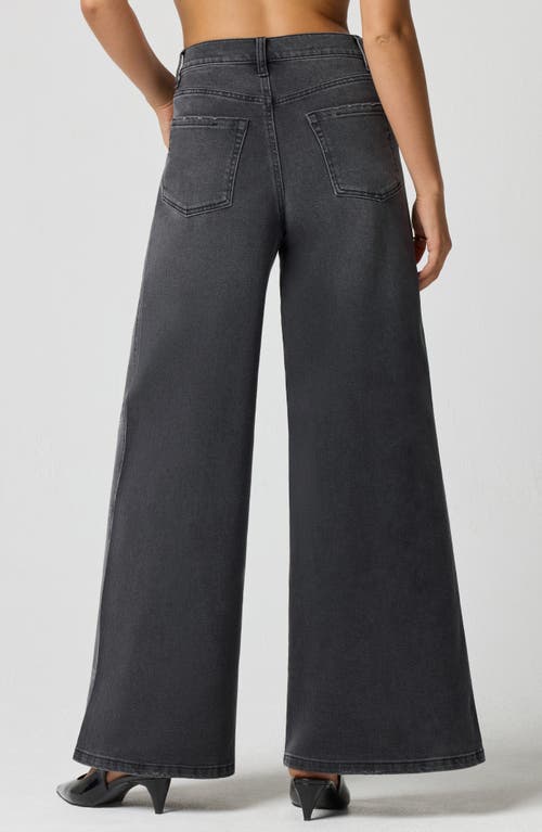 Florence By Mills Crystal Bow High Waist Wide Leg Jeans In Brown