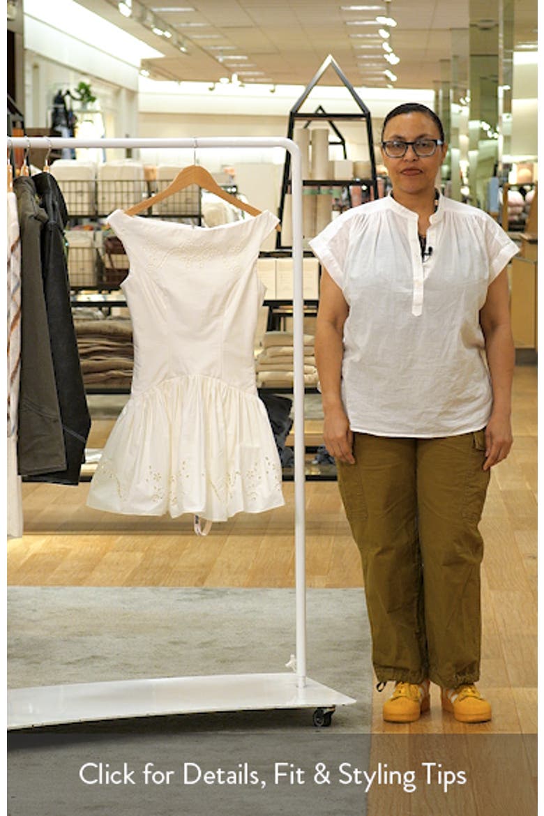 Lauren Off the Shoulder Eyelet Cotton Minidress video
