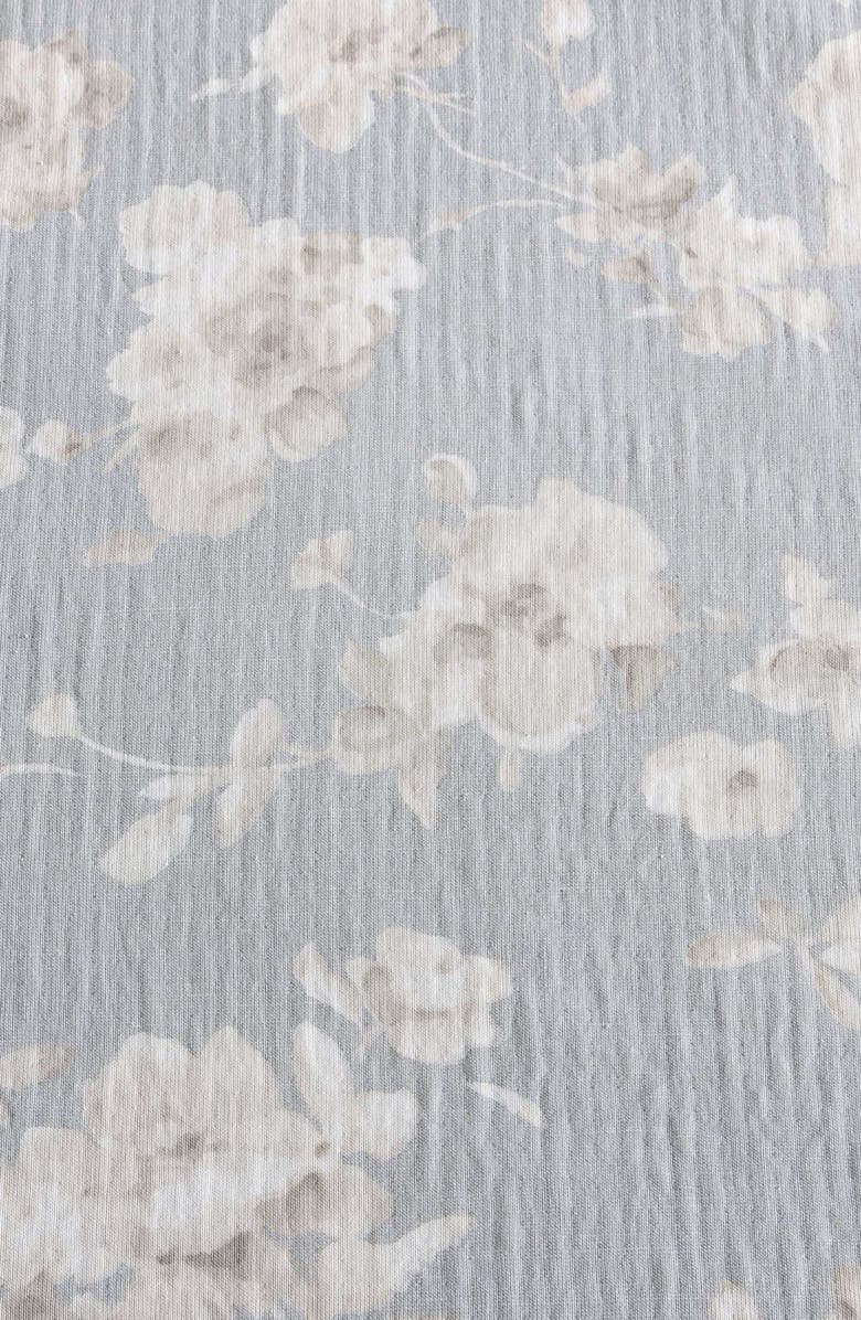 Calvin Klein Home Eternity Floral Reversible Cotton Gauze Duvet Cover & Shams Set, Alternate, color, Open Lt-Pastel Grey