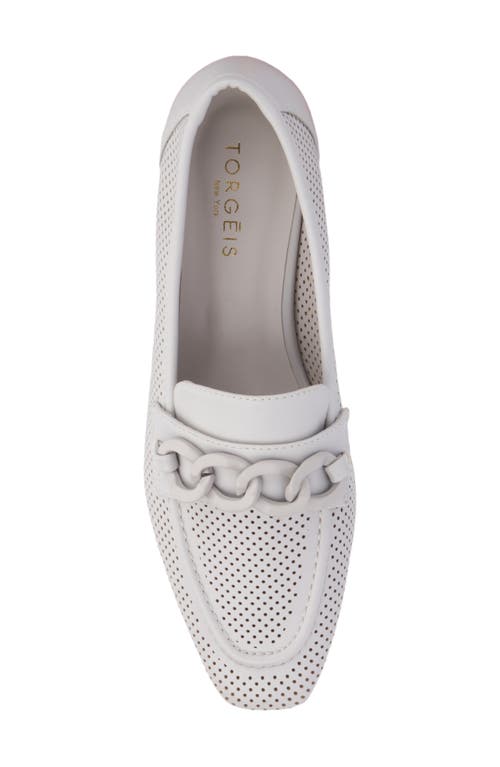 Torgeis Kalina Perforated Loafer In Grey