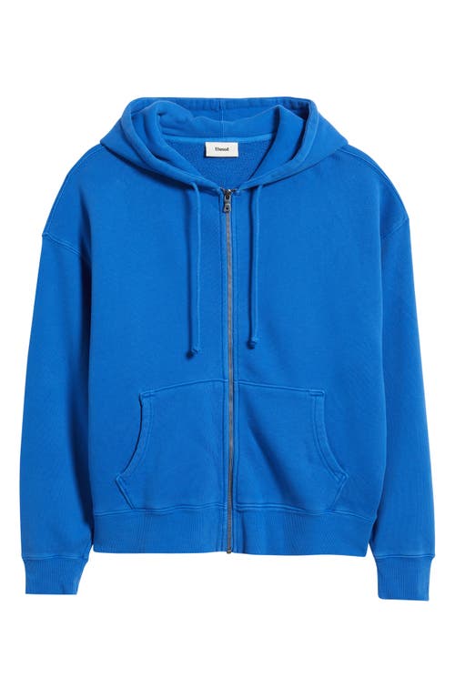Elwood Core Oversize Terry Full Zip Hoodie In Blue