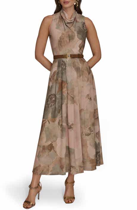 Donna Karan New York Floral Georgette Maxi Dress