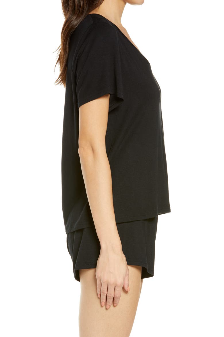 Moonlight Dream Short Pajamas, Alternate, color, BLACK