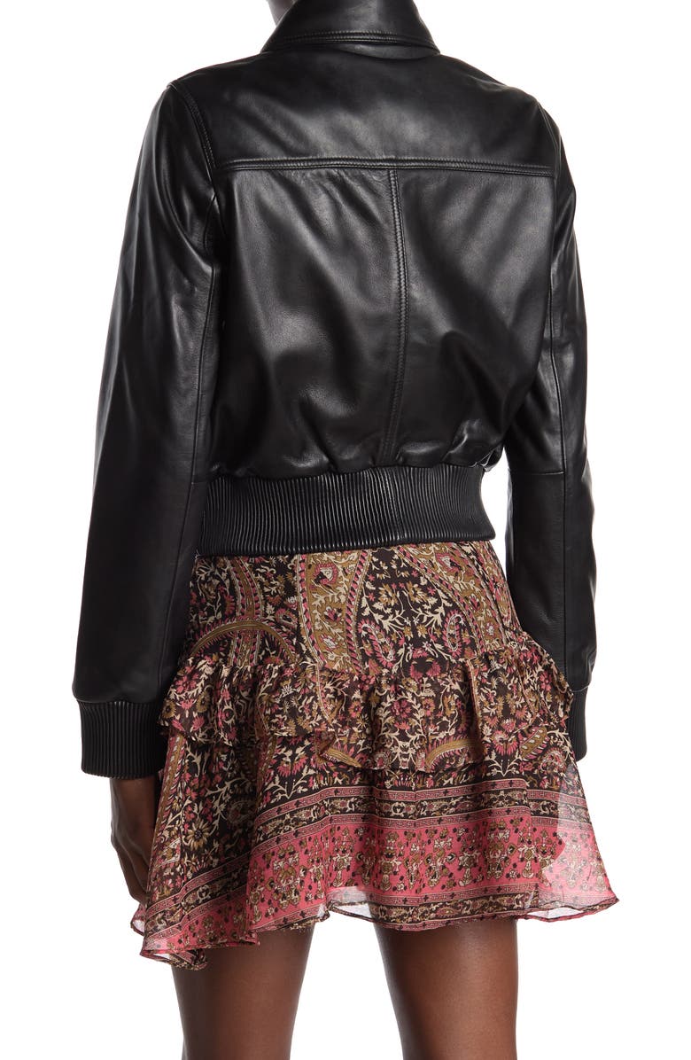 Walter Baker Billie Lambskin Leather Jacket, Alternate, color,