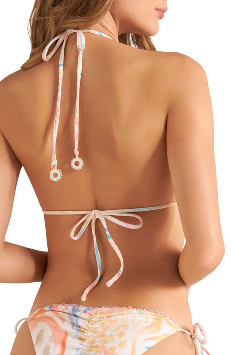 Cosita Linda Triangle Bikini Top, Alternate, color, White Multi