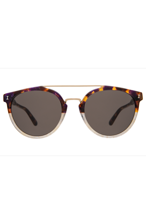 Illesteva Puglia Sunglasses In Rum Raisin Bone