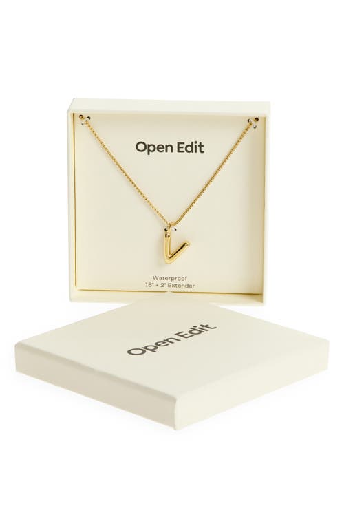 Open Edit Waterproof Bubble Initial Pendant Necklace