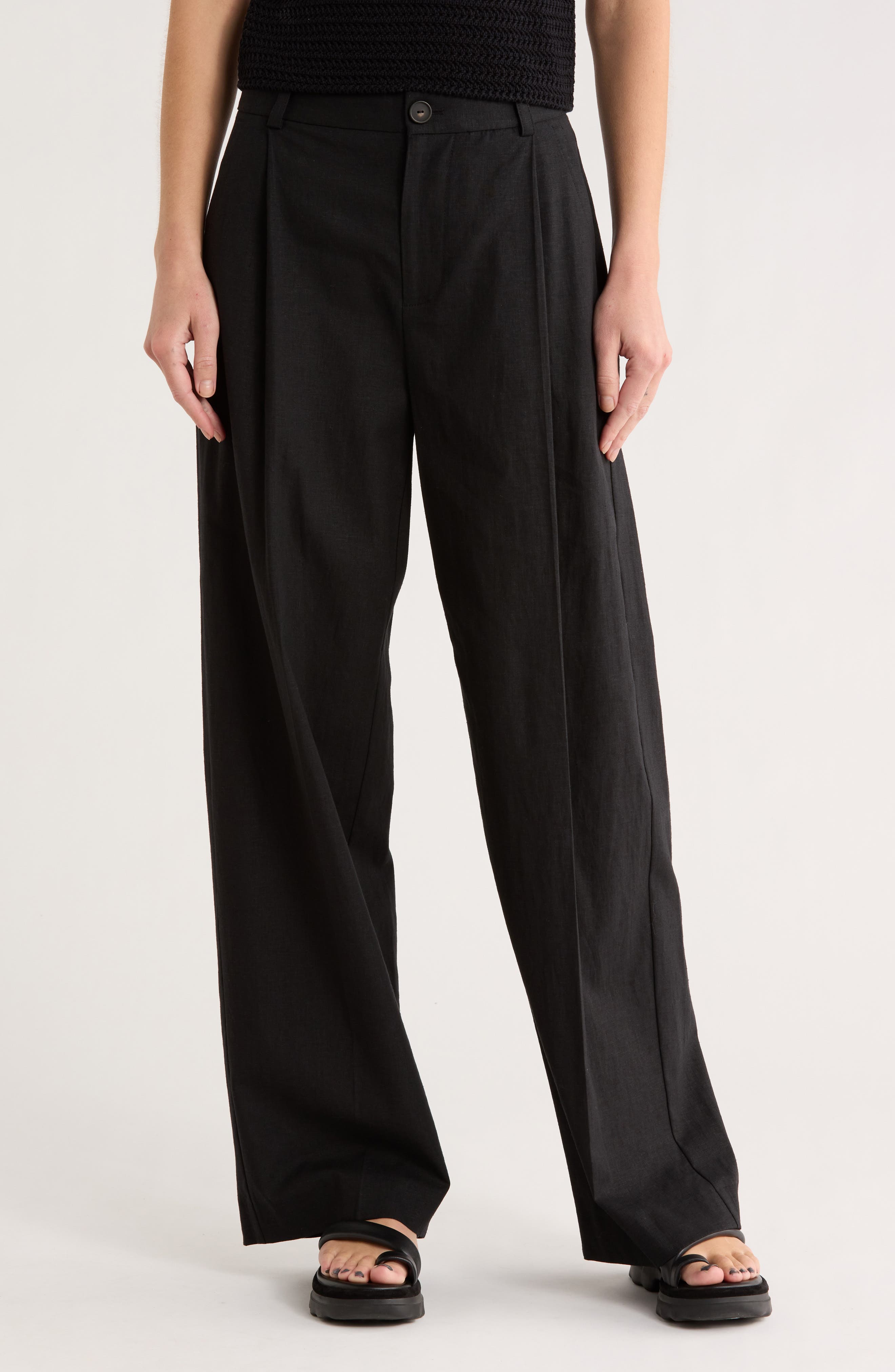 Vince High Waist Tailored Wide Leg Pants