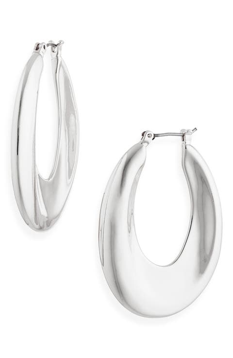 Oval Hoop Earrings