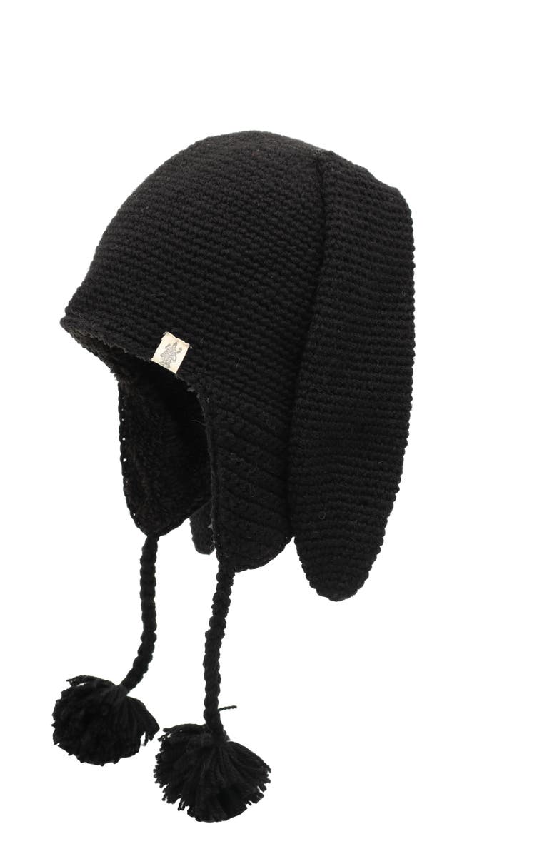 Nirvanna Designs Long Ear Puppy Hat, Main, color, Black