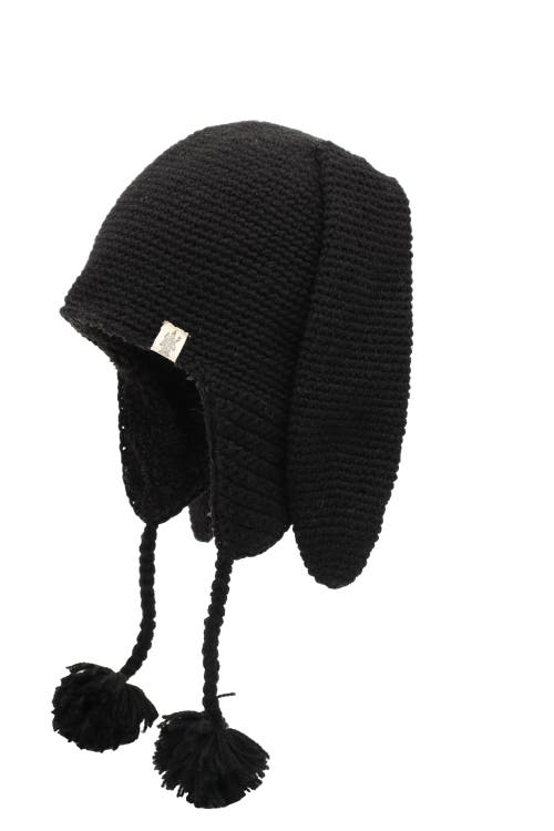 Nirvana Designs Long Ear Puppy Hat In Black