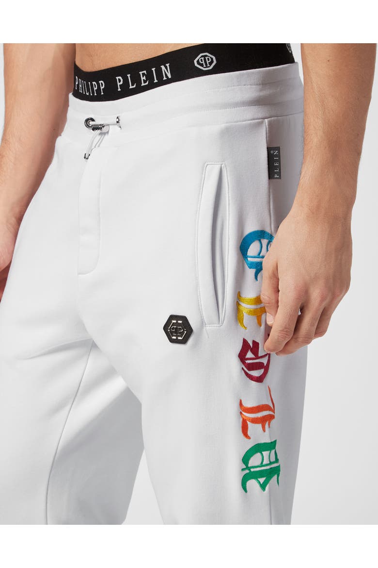 Sweatpants Gothic Plein Men, Alternate, color, white/multicolored