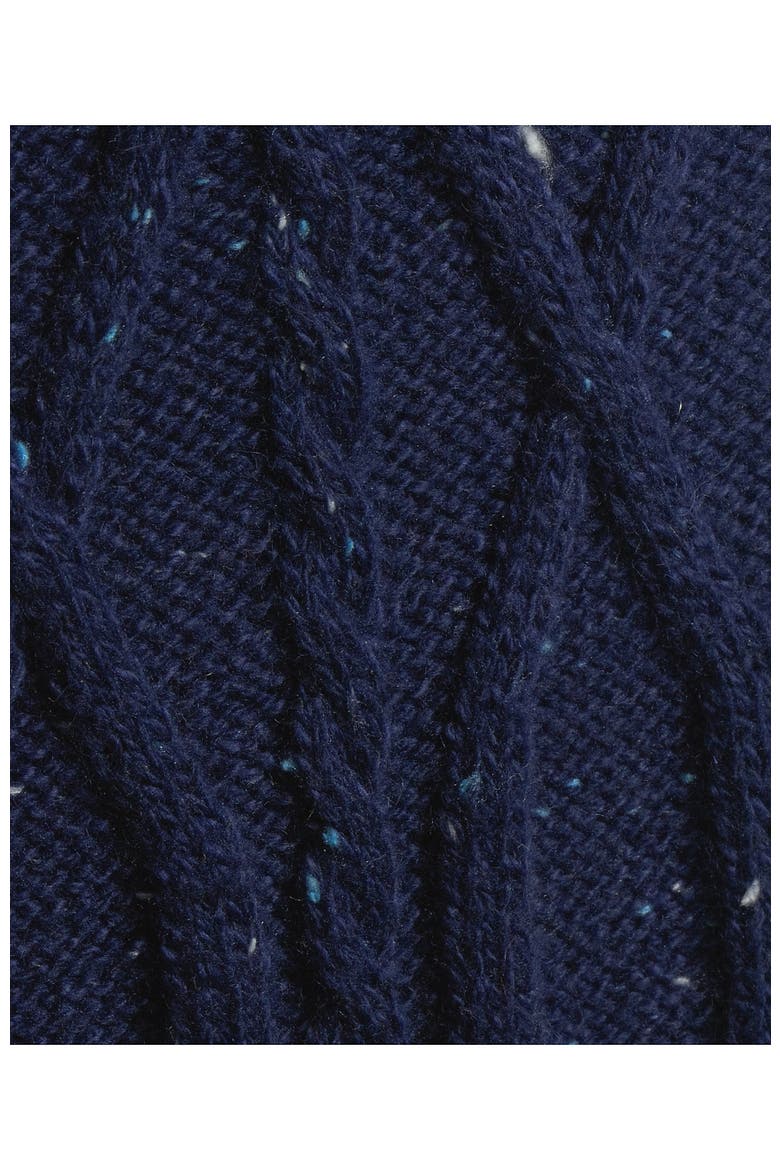 Cozy Lofty Cable Fluted Midi Sweater Skirt, Alternate, color, Deep Sea Navy Icy Donegal