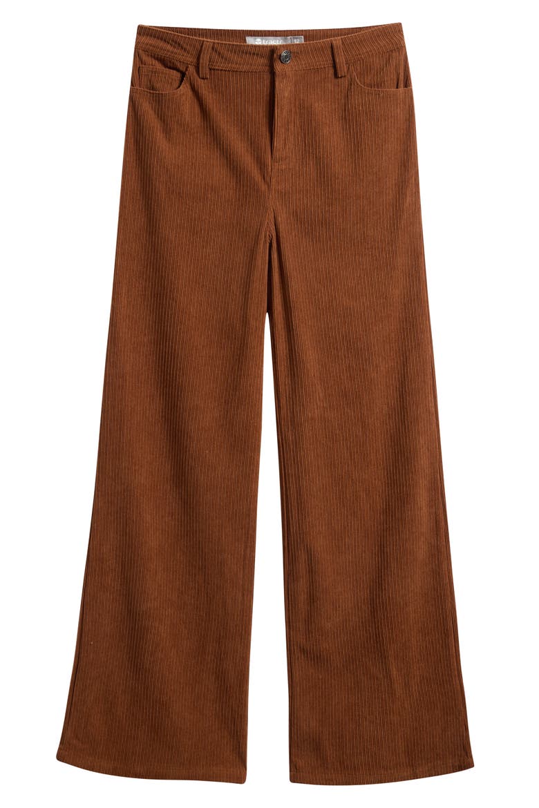Kids' Wide Leg Corduroy Pants, Main, color, BROWN