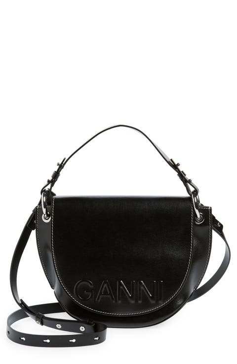 Banner Logo Recycled Leather Crossbody Bag