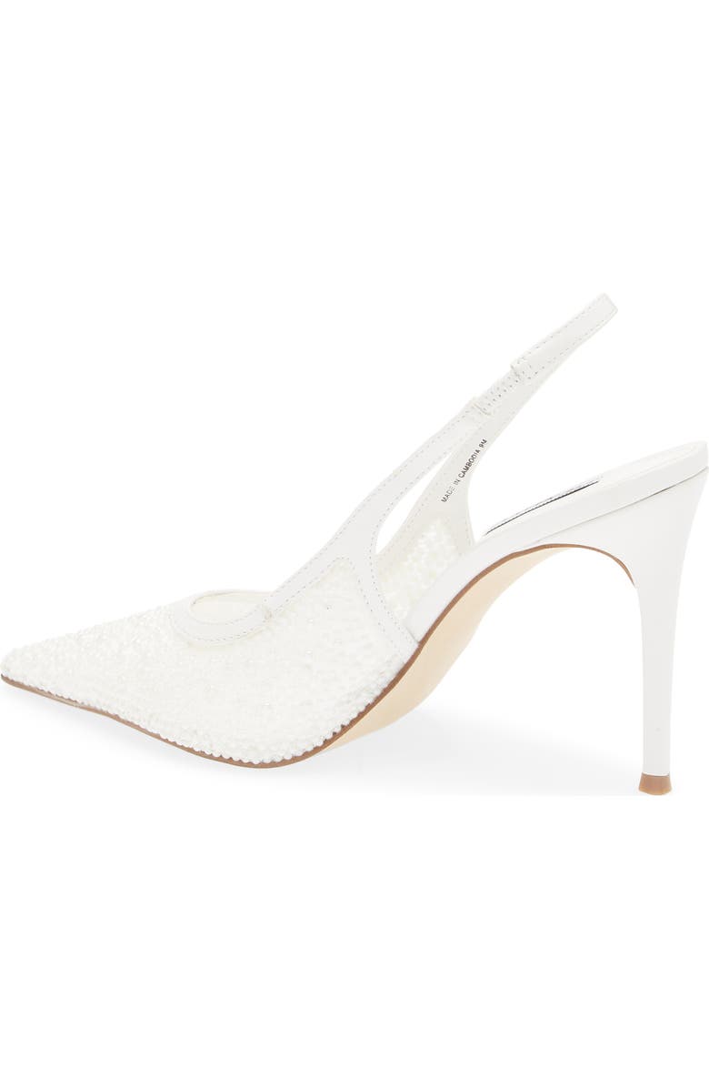 Steve Madden Reyes Pointed Toe Slingback Pump, Alternate, color, White