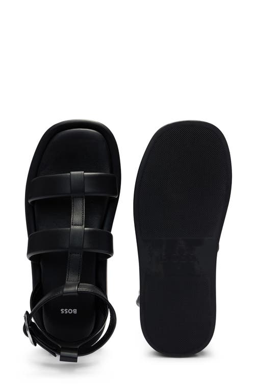 Hugo Boss Boss Scarlet Platform Fisherman Sandal In Black