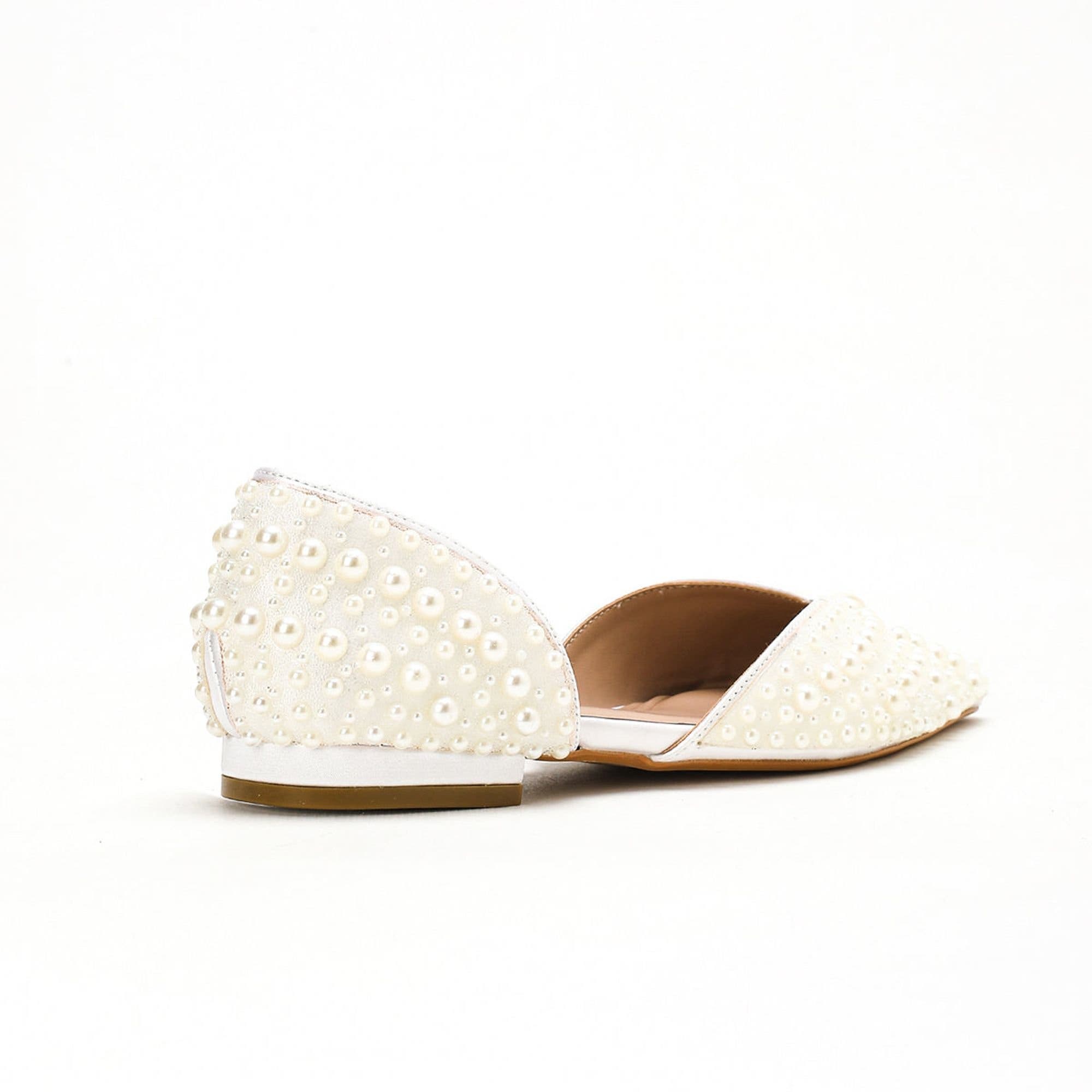 Sophia Pearl Flat, Alternate, color, White