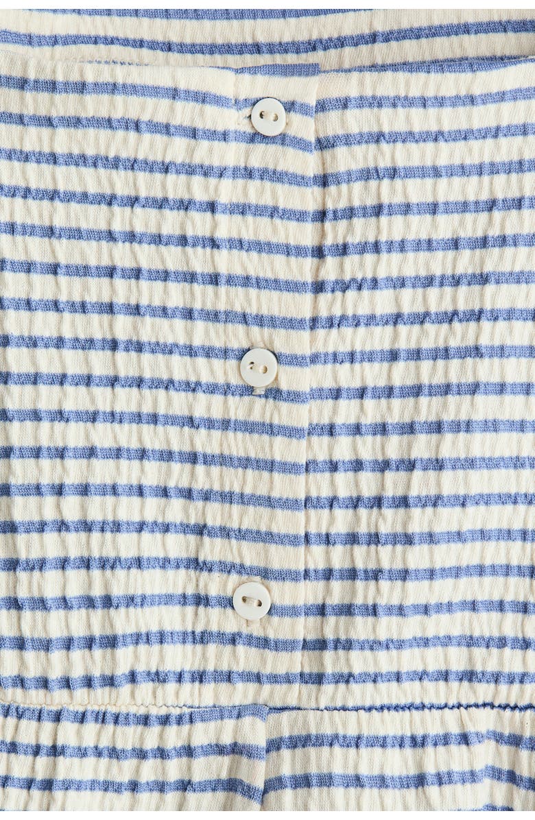 H&M Textured Jersey Jumpsuit, Alternate, color, Cream/Blue Striped