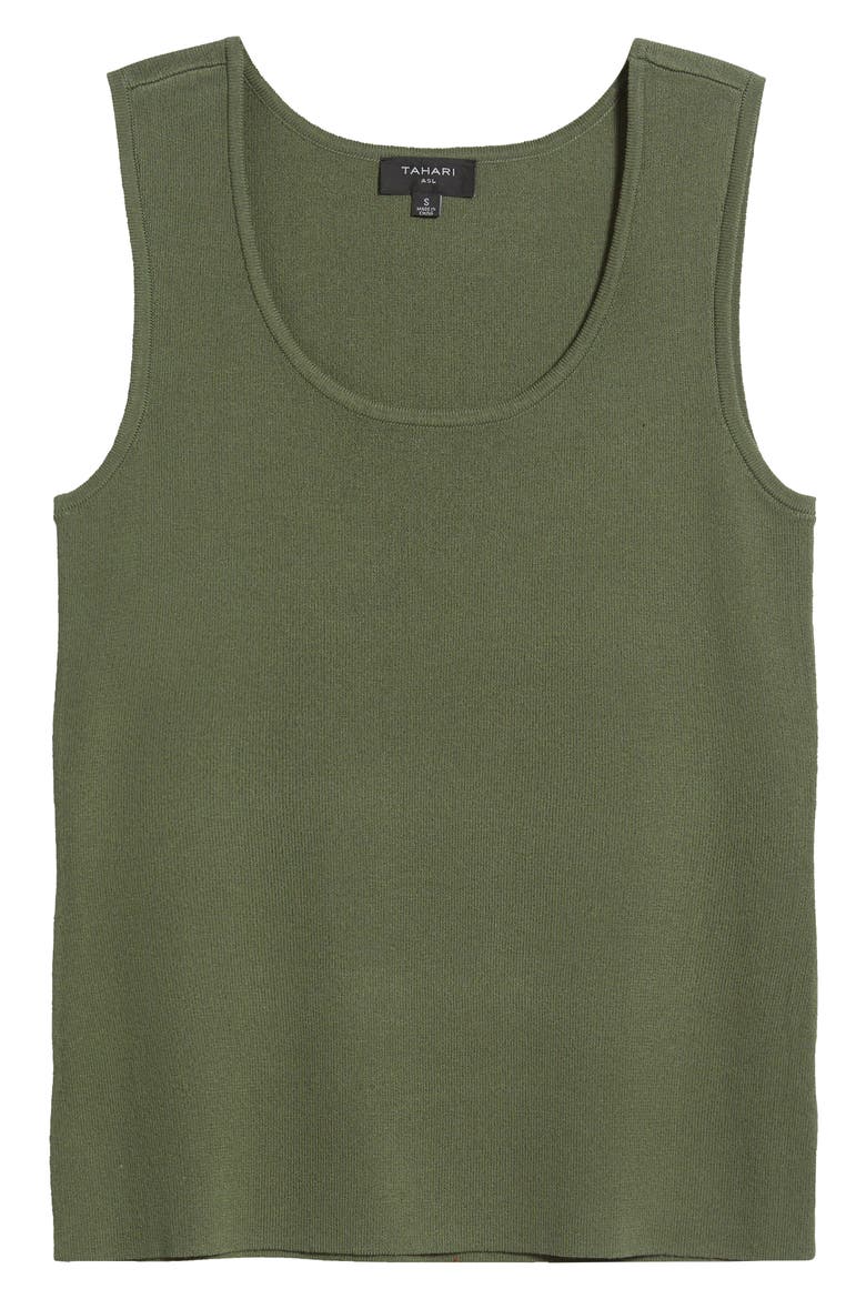 Scoop Neck Sweater Tank, Alternate, color, MARTINI OLIVE