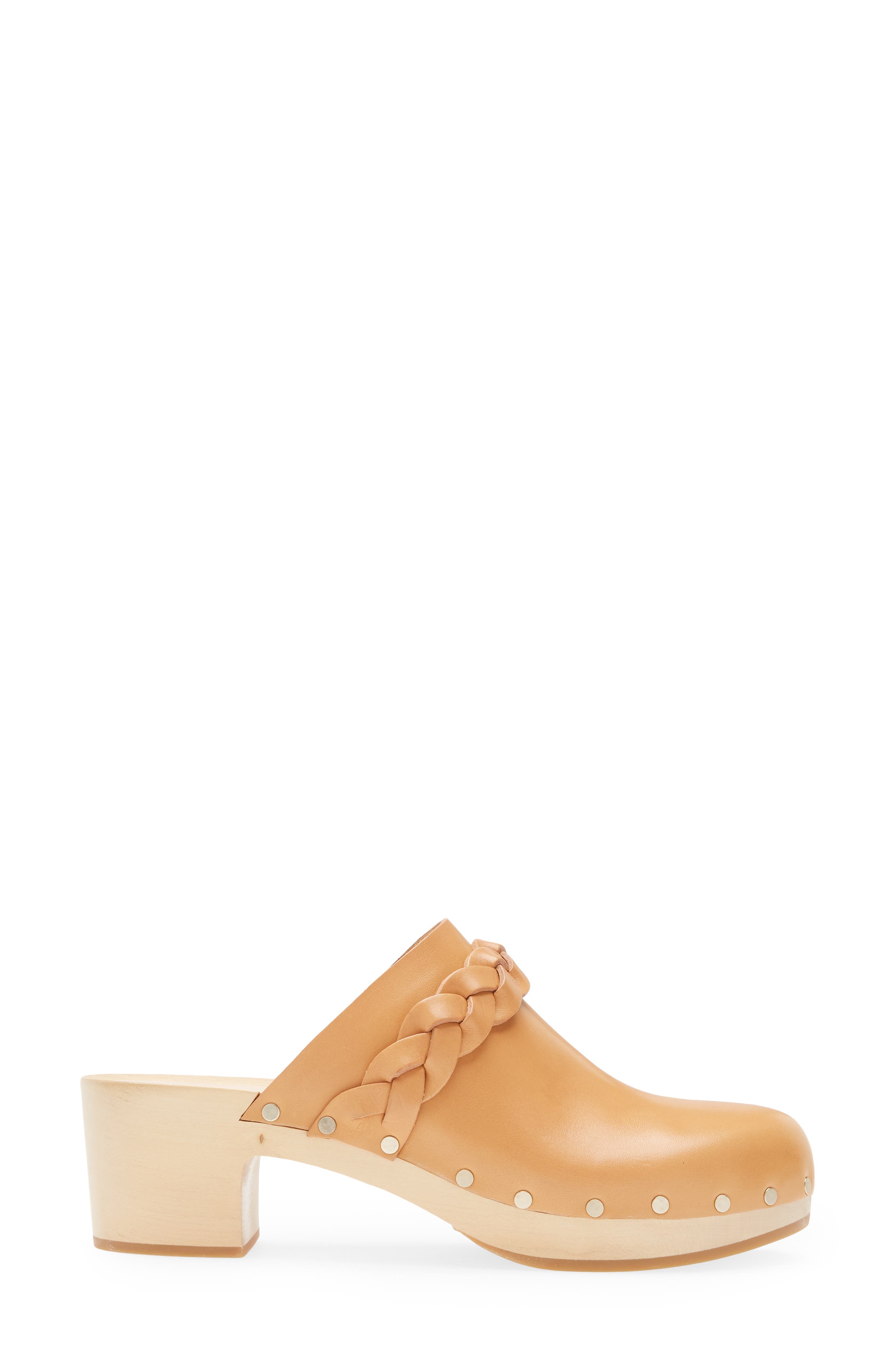 Loeffler Randall Lupa Mid Heel Clog, Alternate, color, Honey