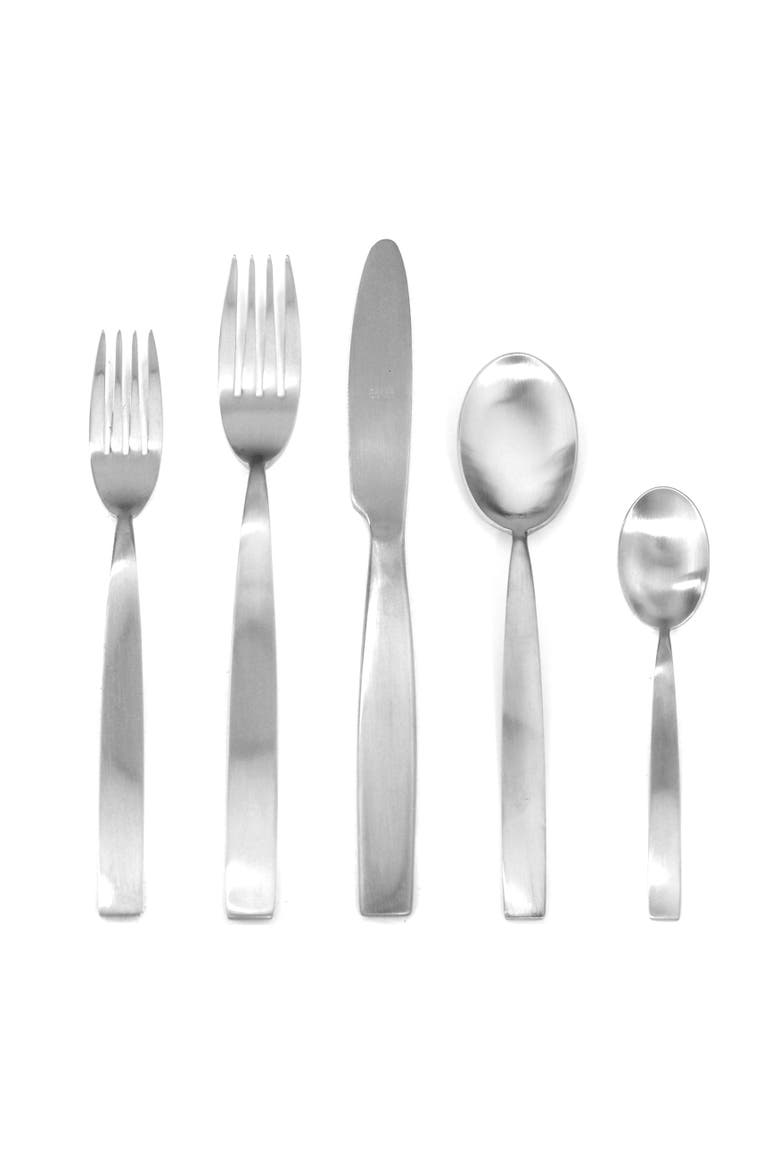 Mediterranea Flatware Set - 20 Pieces, Main, color, Ice Silver