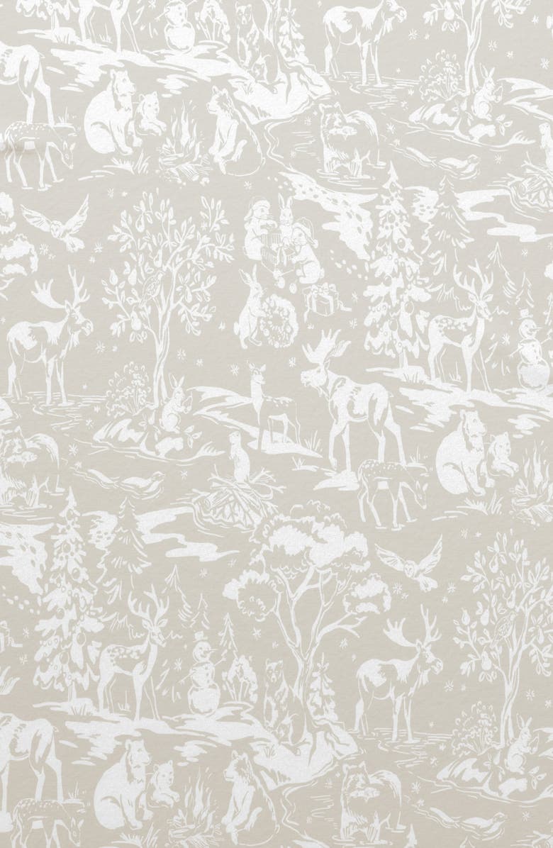 Woven & Weft Turkish Cotton Flannel Holiday Sheet Set, Alternate, color, Storybook Creatures