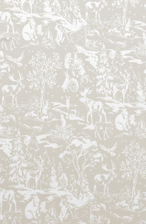 Woven & Weft Cheerful Christmas 4-piece Flannel Bed Sheet Set In Neutral
