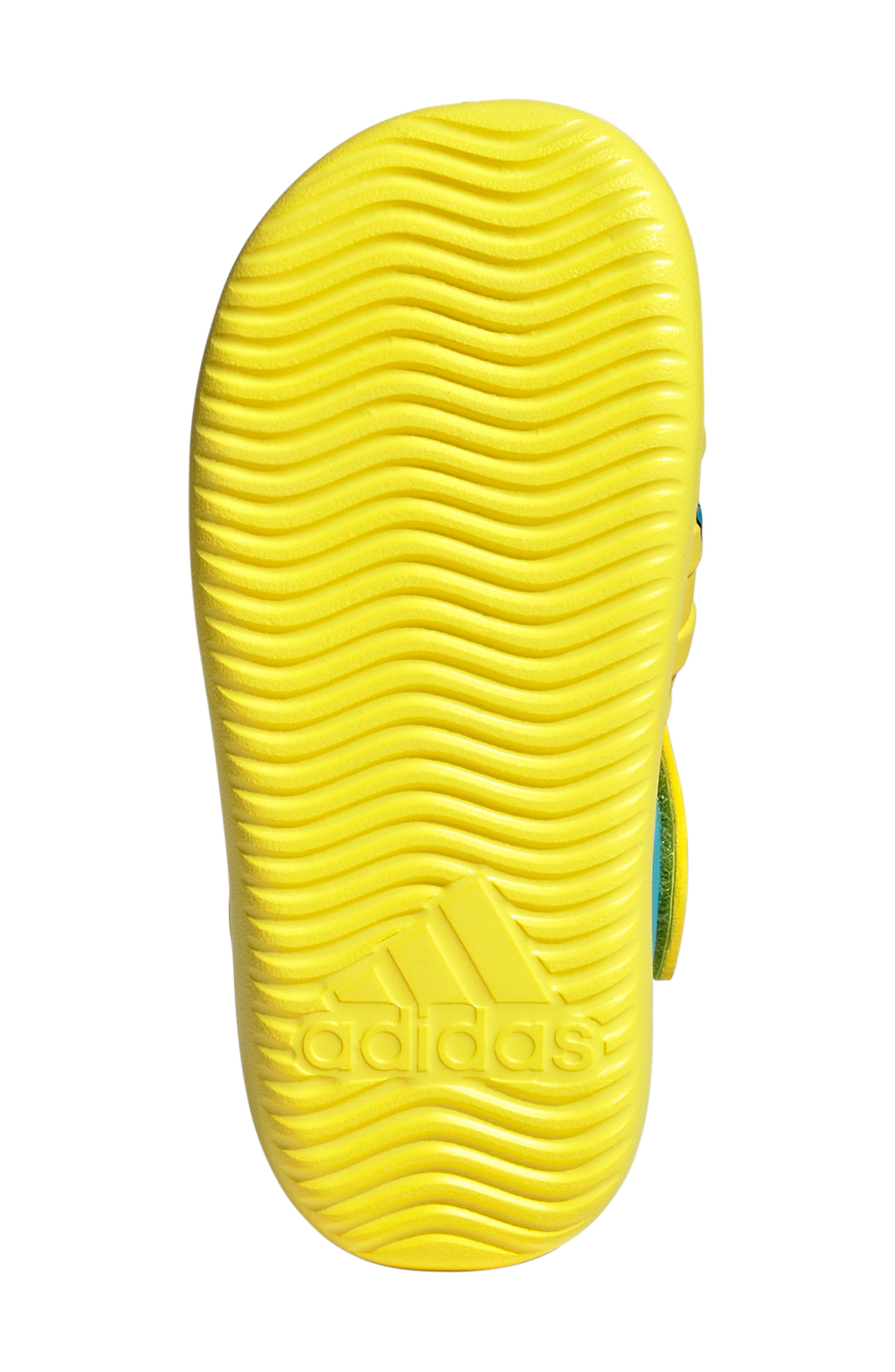 adidas x Disney<sup>®</sup> Kids' The Little Mermaid Flounder Water Sandal, Alternate, color, 