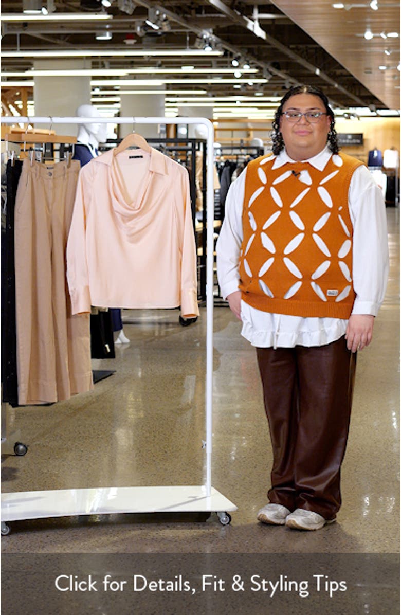 The Ciaran Cowl Neck Satin Shirt, sales video thumbnail