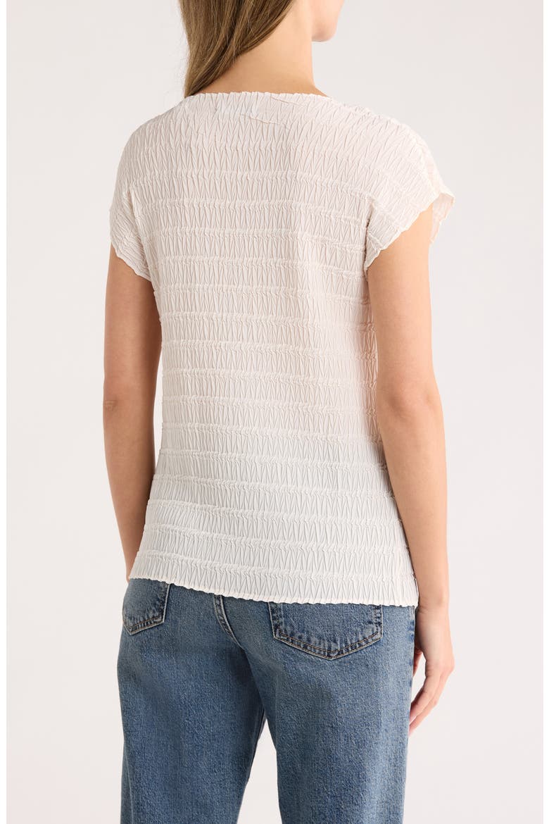 Boat Neck Cap Sleeve Top, Alternate, color, OYSTER WHITE