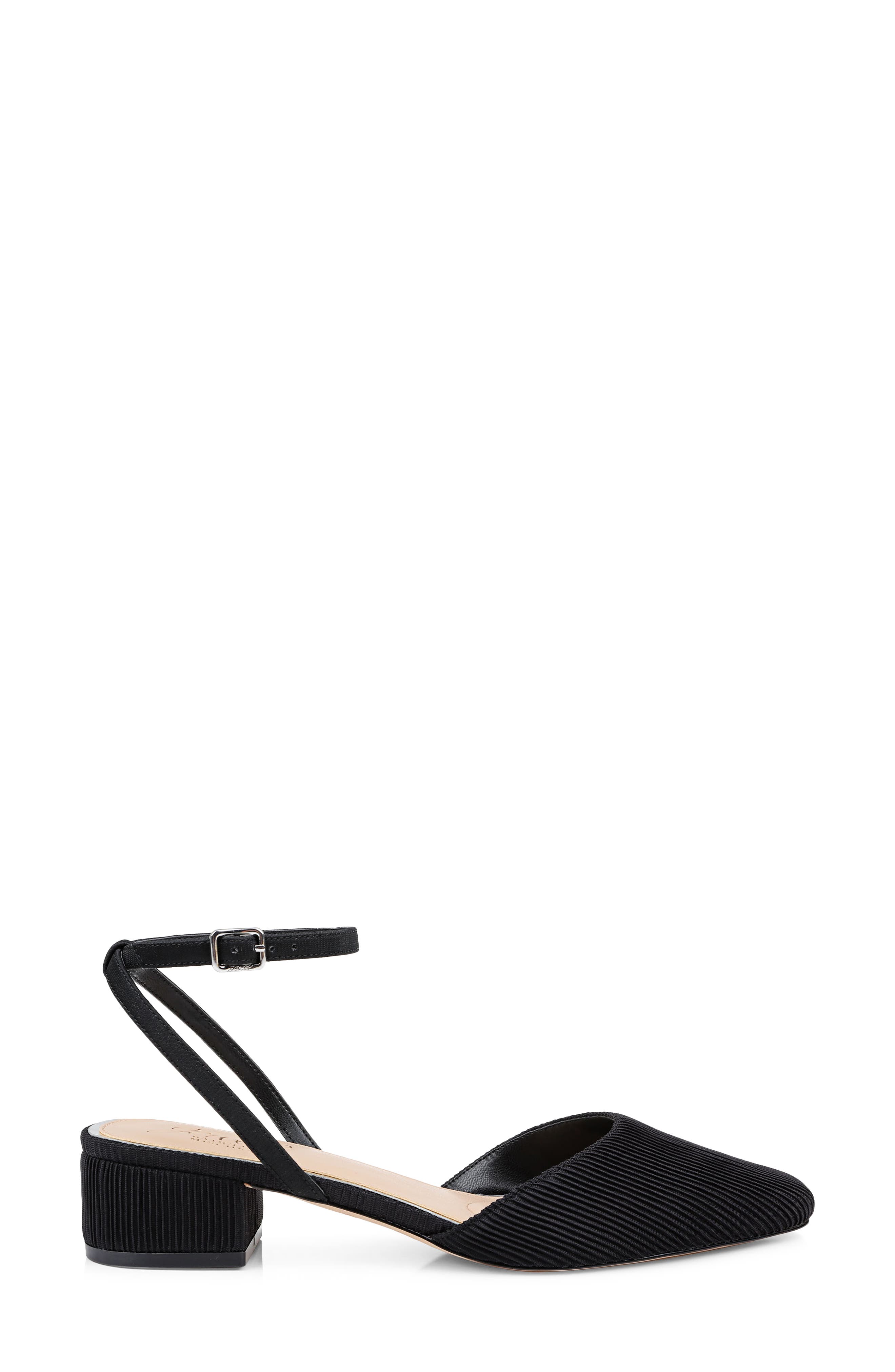 Jewel Badgley Mischka Stacy Ankle Strap Pump, Alternate, color, Black Fabric