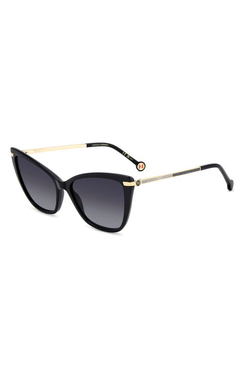 Carolina Herrera 55mm Gradient Rectangular Sunglasses