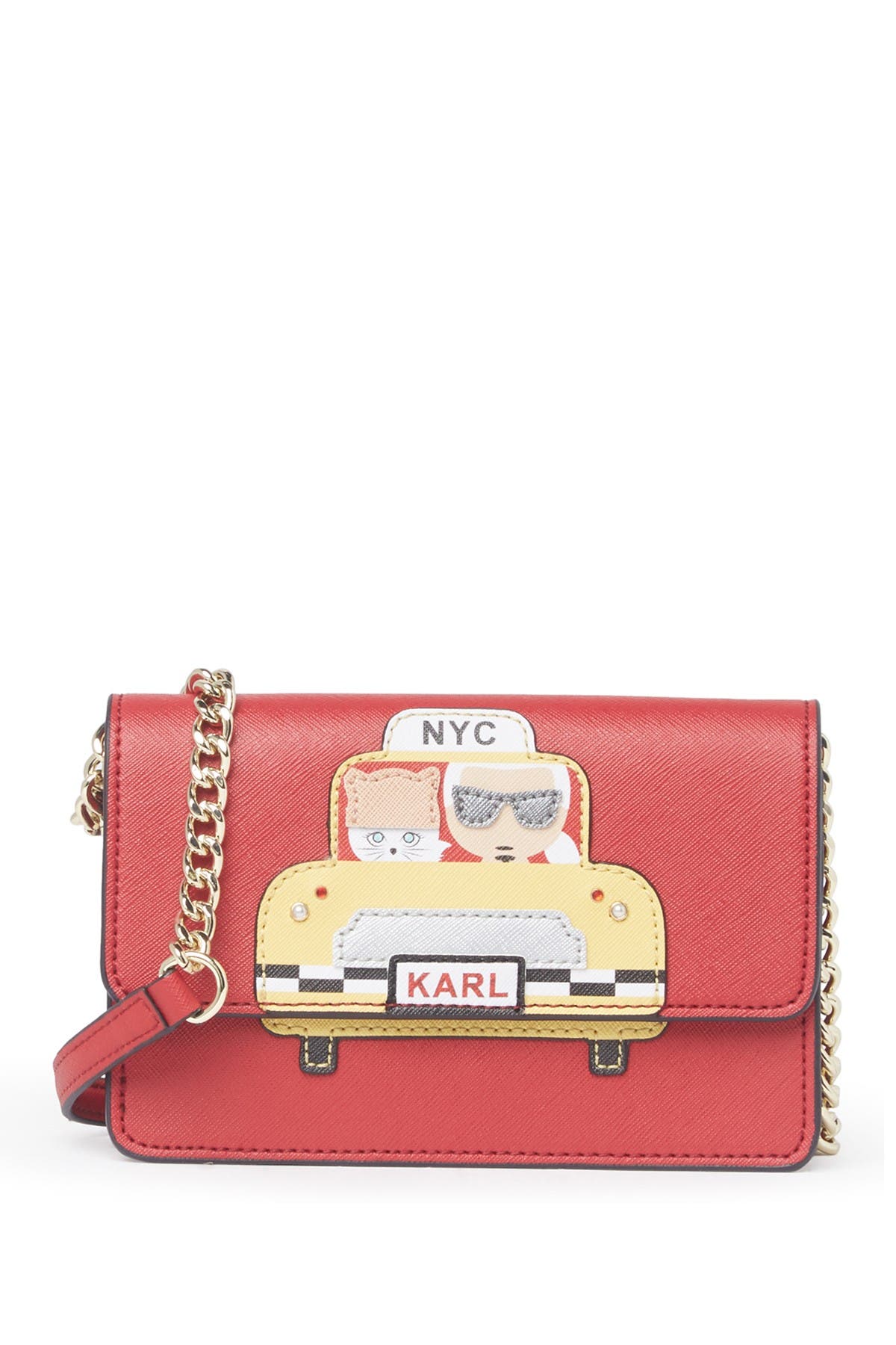 KARL LAGERFELD PARIS Maybelle Printed Crossbody Bag, Main, color, 